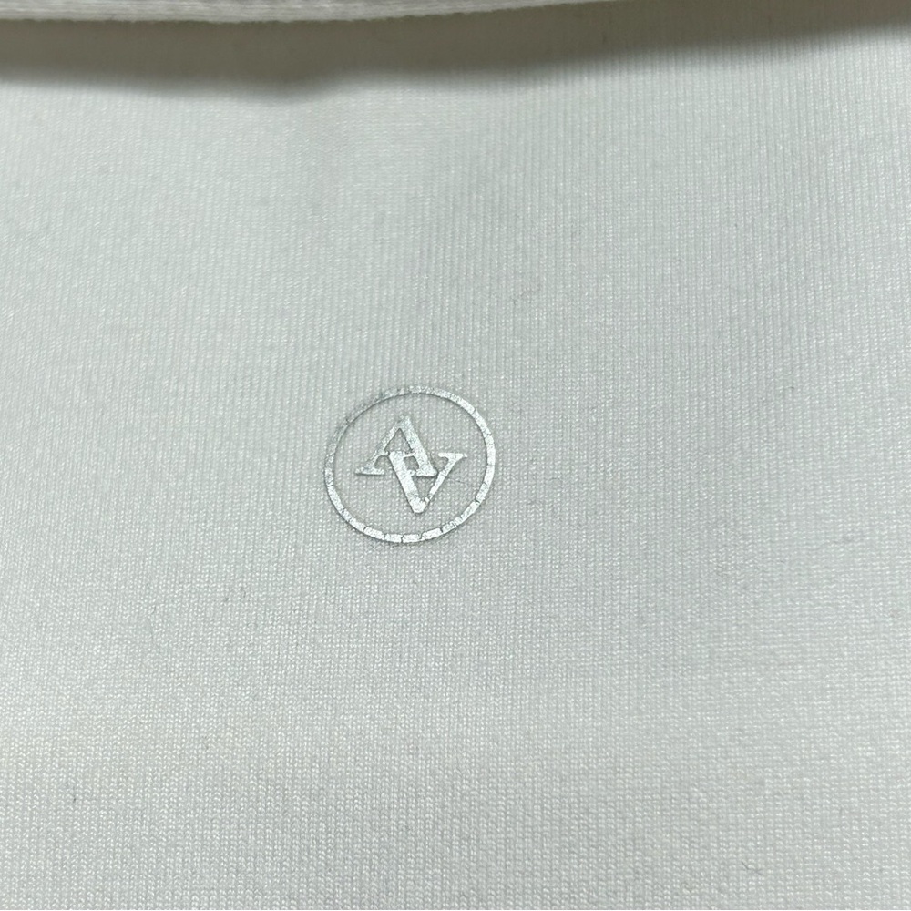 Adrienne Vittadini White with‎ Black Trim Polo Tank Top Sleeveless Large - Picture 3 of 7
